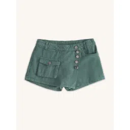 Pantaloons Junior Olive Cotton Regular Fit Skirt-picture-17