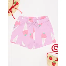 Pantaloons Junior Pastel Lilac Lilac Shorts-picture-39