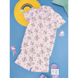 Pantaloons Junior Pink Cotton Printed Shirt Set-picture-24