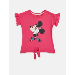 Pantaloons Junior Pink Printed T-Shirt-picture-36