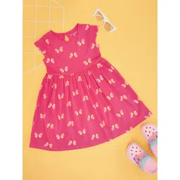 Pantaloons Junior Printed Fit & Flare Dress-picture-13