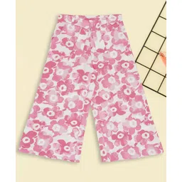 Pantaloons Junior Rayon Woven Floral Printed Trousers - Pink-picture-15