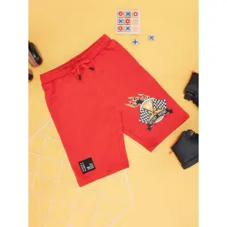 Pantaloons Junior Red Cotton Printed Shorts-picture-35