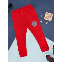 Pantaloons Junior Red Cotton Printed Trackpants-picture-17