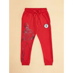 Pantaloons Junior Red Printed Trackpants-picture-10