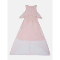 Pantaloons Junior Self Design Layered Cotton A-Line Maxi Dress image 2