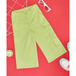 Pantaloons Junior Solid Pants - Green image 1