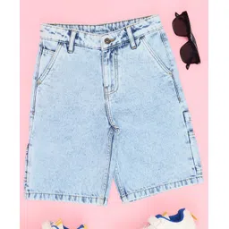 Pantaloons Junior Solid Shorts - Light Stone-image-5