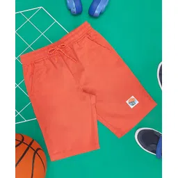 Pantaloons Junior Summer Vibe Only Text Printed Shorts - Peach-picture-15