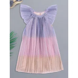 Pantaloons Junior Tie and Dye Flutter Sleeve A-Line Dress-picture-12