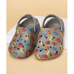 Pantaloons Junior Vehicle Printed Slingback Clogs - Grey-picture-10