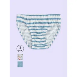 Pantaloons Junior White & Blue Cotton Printed Briefs (Pack of 3)-picture-39