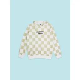 Pantaloons Junior White & Cream Cotton Chequered Full Sleeves Sweatshirt-picture-31