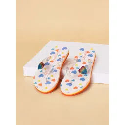 Pantaloons Junior White & Orange Flip Flops-picture-40