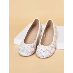 Pantaloons Junior White & Pink Flat Ballets-picture-21