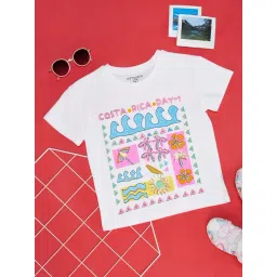 Pantaloons Junior White Cotton Printed T-Shirt-picture-23
