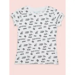 Pantaloons Junior White Cotton Printed T-Shirt-picture-38
