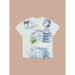 Pantaloons Junior White Cotton Printed T-Shirt-picture-39