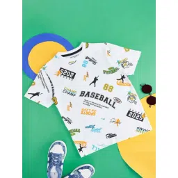 Pantaloons Junior White Cotton Printed T-Shirt-picture-33