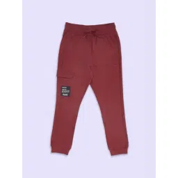 Pantaloons Junior Wine Cotton Printed Trackpants-picture-30