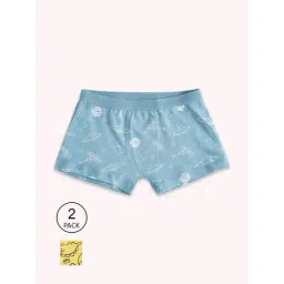 Pantaloons Junior Yellow & White Cotton Printed Trunks (Pack of 2)-picture-44