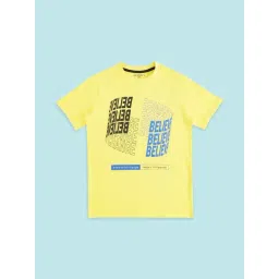 Pantaloons Junior Yellow Cotton Printed T-Shirt-picture-26