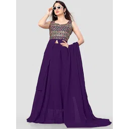 Pantos Women Ethnic Motifs Embroidered Kurta with Skirt & Dupatta-picture-10