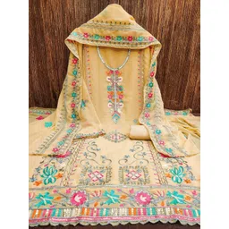 Panzora Embroidered Unstitched Dress Material-picture-35