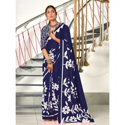 Panzora Floral Block Print Saree-picture-28