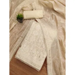 Panzora Floral Embroidered Unstitched Dress Material-picture-22