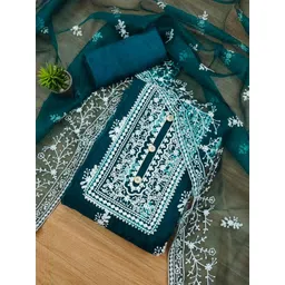 Panzora Floral Embroidered Unstitched Dress Material-picture-30