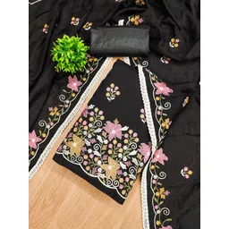 Panzora Floral Embroidered Unstitched Dress Material-picture-15