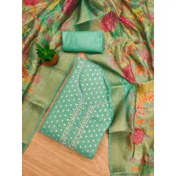 Panzora Floral Embroidered Woven Design Unstitched Dress Material-picture-24