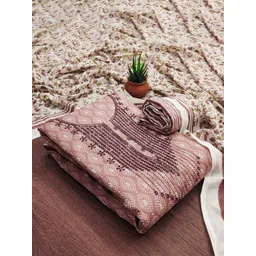 Panzora Floral Printed Sequinned Cotton Unstitched Dress Material-picture-10