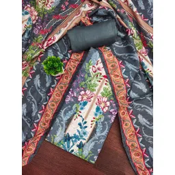 Panzora Floral Printed Sequinned Unstitched Dress Material-picture-14