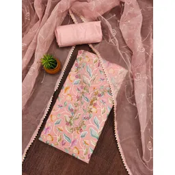 Panzora Printed Organza Unstitched Dress Material-picture-38