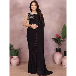 Panzora Women Embellished Sequinned Saree With Blouse Piece-picture-31