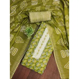 Panzora Women Floral Printed Sequinned Unstitched Dress Material-picture-35