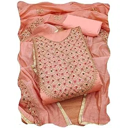 panzora Women's Chanderi Silk Salwar Suit Dress Material-picture-37