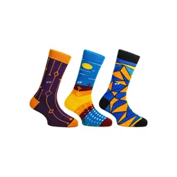 Papa Socks Pack Of 3 Patterned Calf-Length Socks-picture-15