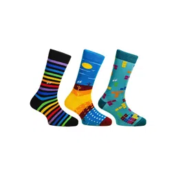 Papa Socks Pack Of 3 Patterned Calf Length Socks-picture-20