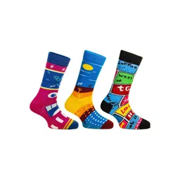 Papa Socks Pack Of 3 Printed Calf-Length Socks-picture-13