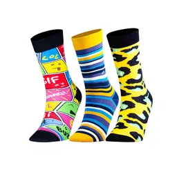 Papa Socks Pack Of 3 Printed Calf-Length Socks-picture-16