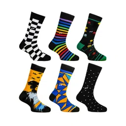 Papa Socks Pack Of 6 Breathable Calf-Length Socks-picture-12