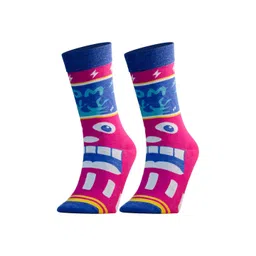 Papa Socks Pack Of 6 Printed Calf-Length Socks image 4