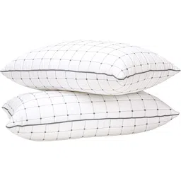 papaya Soft & Luxurious Microfiber Quilted Polyester Fibre, Microfibre Geometric Sleeping Pillow Pack of 2-picture-27