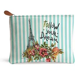 PAPER PLANE DESIGN Multipurpose Canvas Pouch for Travel, Cosmetic,Office, Stationary, Gadgets, Money Purpose, Handbag. (Blue, canvasbag_1)-picture-18