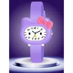 PAPIO Girls Patterned Dial & Straps Analogue Watch KD-004 PURPLE-picture-40