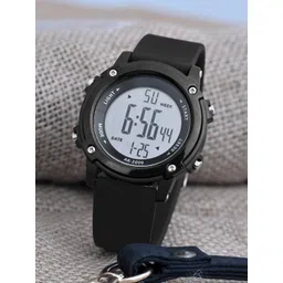 PAPIO Kids Dial & Straps LED Backlight And Alarm Digital Watch DIGITAL-038 BLACK-picture-38