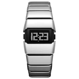 PAPIO Men Dial & Bracelet Style Straps Digital Alarm Watch DIGI-042 SILVER-BLACK-picture-15